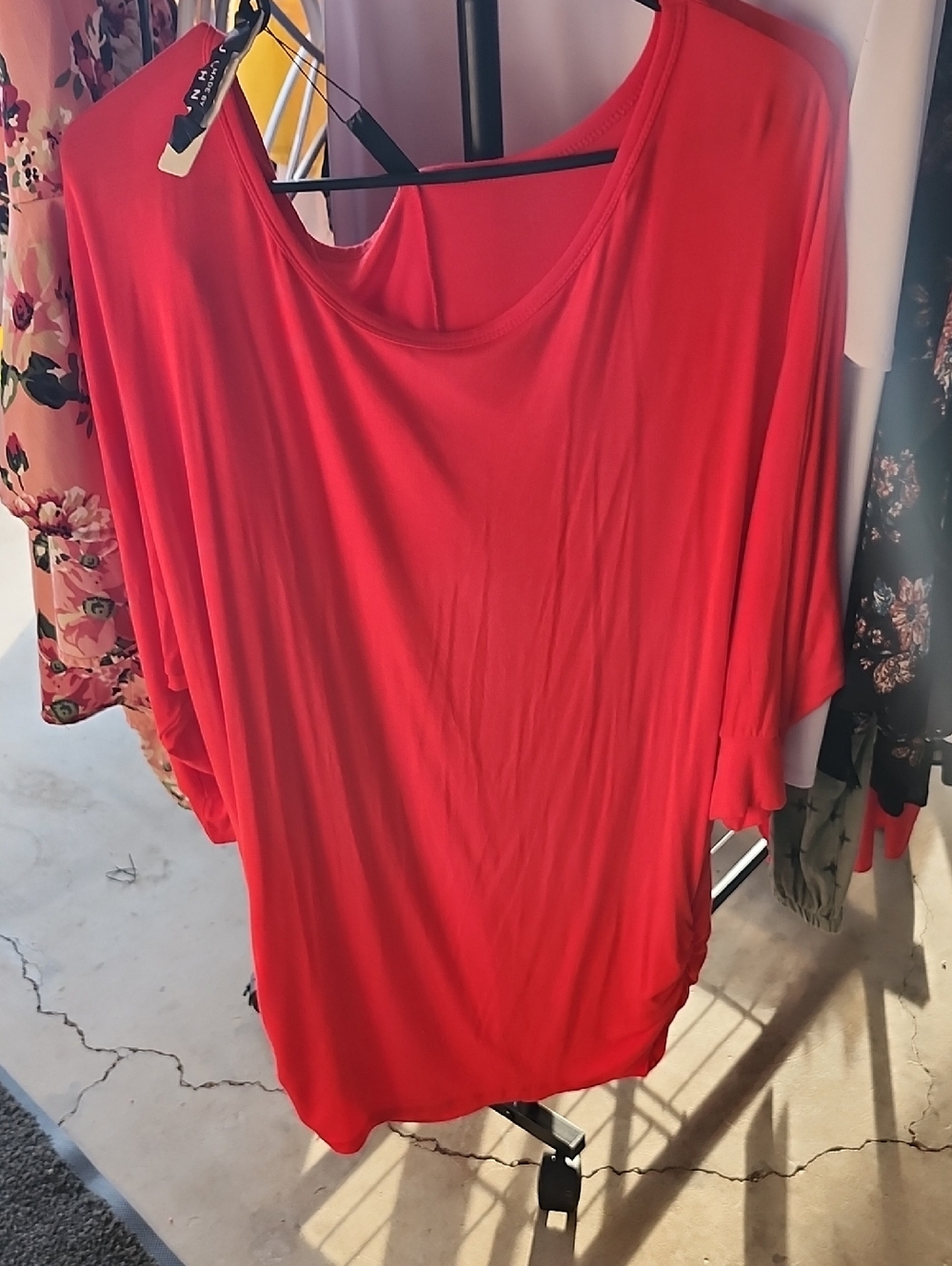 By Johnny Red Draped Scoop-Neck Tunic